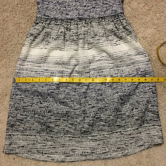 Amy Matto New York Dittered Blue & White Open Back Halter Dress - Picture 14 of 16